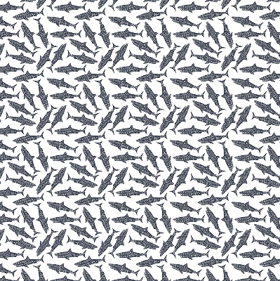 Fabric roller blind for window Sharks