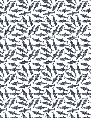 Fabric roller blind for window Sharks