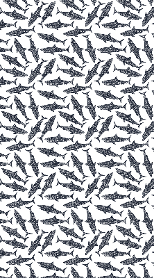 Fabric roller blind for window Sharks