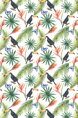 Blackout roller blind Toucans on flowers