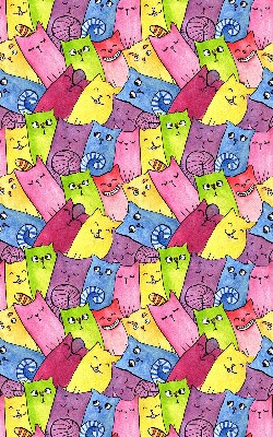 Blackout roller blind for window Colorful cats