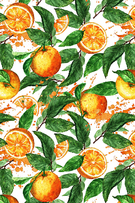 Fabric roller blind for window Oranges and leaves