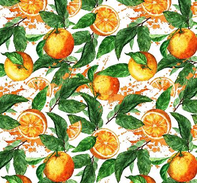Fabric roller blind for window Oranges and leaves