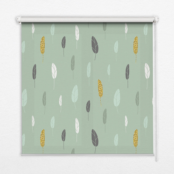 Fabric roller blind for window Colorful trees
