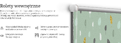 Fabric roller blind for window Colorful trees