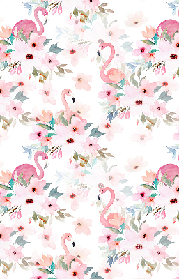 Blackout roller blind Flamingos among the flowers