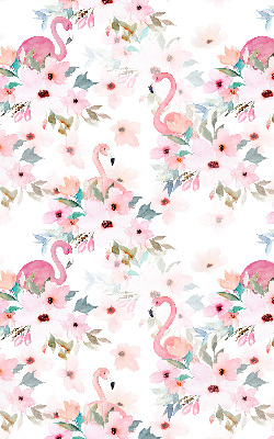 Blackout roller blind Flamingos among the flowers