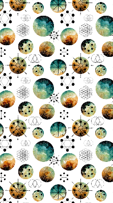 Blackout roller blind for window Colored circles