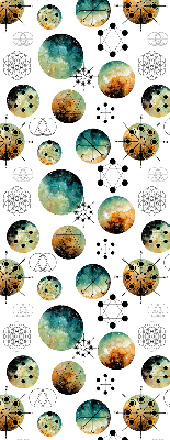 Blackout roller blind for window Colored circles