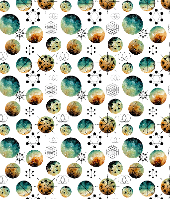Blackout roller blind for window Colored circles