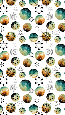Blackout roller blind for window Colored circles