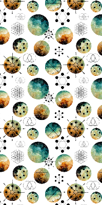 Blackout roller blind for window Colored circles