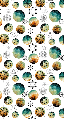 Blackout roller blind for window Colored circles