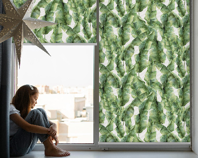 Fabric roller blind for window Leaves
