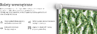 Fabric roller blind for window Leaves