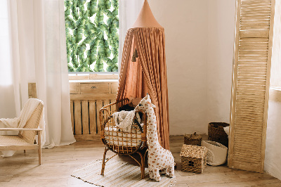 Fabric roller blind for window Leaves