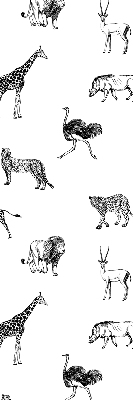 Blackout roller blind Animals