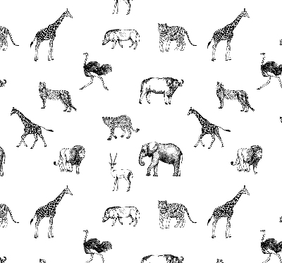 Blackout roller blind Animals