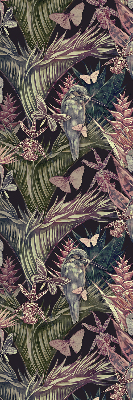 Blackout roller blind for window Exotic plants and birds