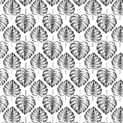 Blackout roller blind for window Gray leaves