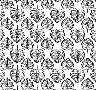 Blackout roller blind for window Gray leaves