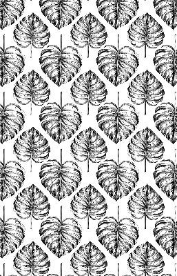 Blackout roller blind for window Gray leaves