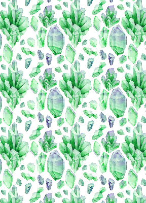 Fabric roller blind for window Green crystals