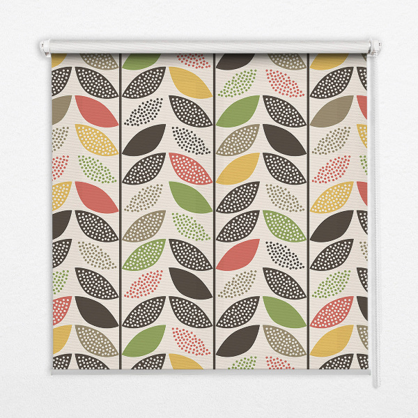 Blackout roller blind Colorful leaves