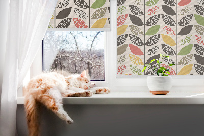Blackout roller blind Colorful leaves
