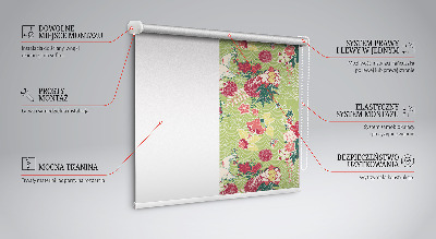 Blackout roller blind for window Heron and plants