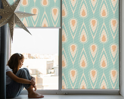 Fabric roller blind for window Colorful avocado