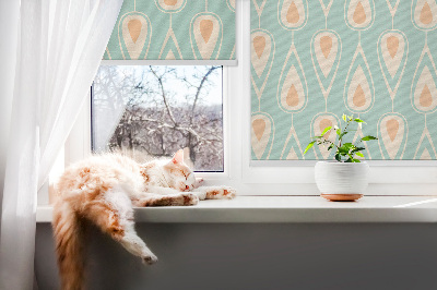 Fabric roller blind for window Colorful avocado