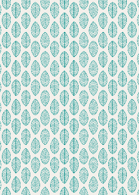 Blackout roller blind Blue leaves