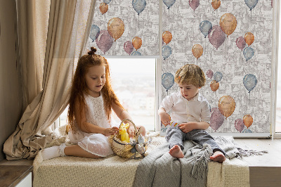 Blackout roller blind for window Balloons