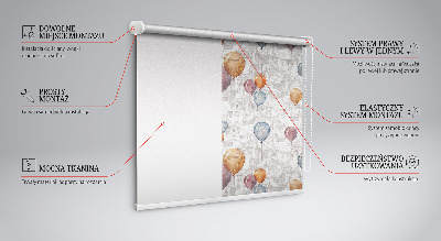 Blackout roller blind for window Balloons