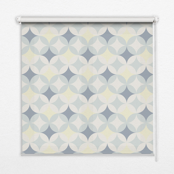 Fabric roller blind for window Colorful stars