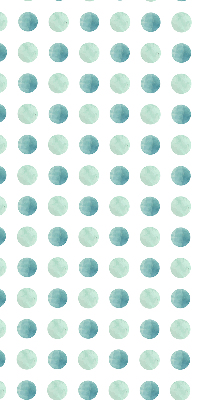 Blackout roller blind for window Turquoise dots on a white background