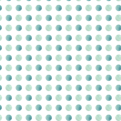 Blackout roller blind for window Turquoise dots on a white background