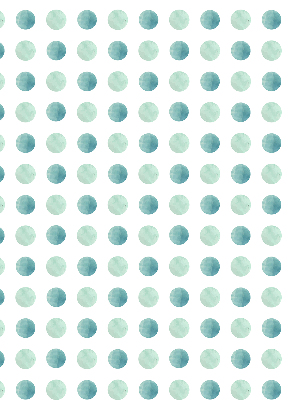 Blackout roller blind for window Turquoise dots on a white background