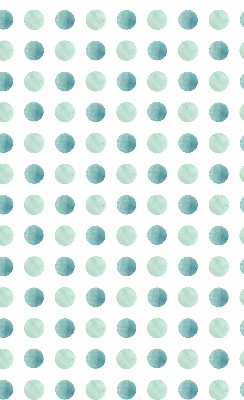 Blackout roller blind for window Turquoise dots on a white background