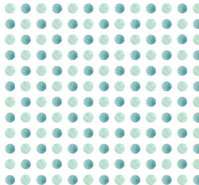 Blackout roller blind for window Turquoise dots on a white background