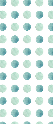Blackout roller blind for window Turquoise dots on a white background