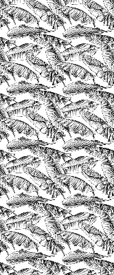 Blackout roller blind Fern leaves