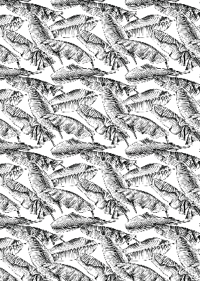 Blackout roller blind Fern leaves
