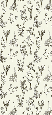 Blackout roller blind for window Drawn flowers