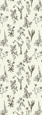 Blackout roller blind for window Drawn flowers