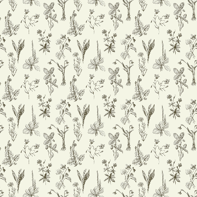 Blackout roller blind for window Drawn flowers