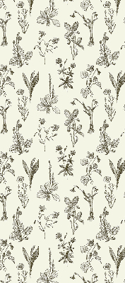 Blackout roller blind for window Drawn flowers