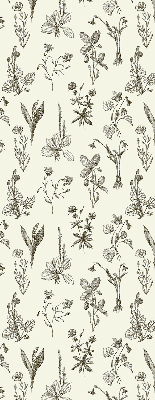 Blackout roller blind for window Drawn flowers