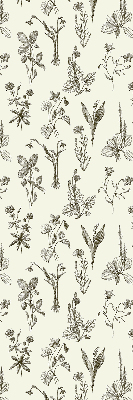 Blackout roller blind for window Drawn flowers